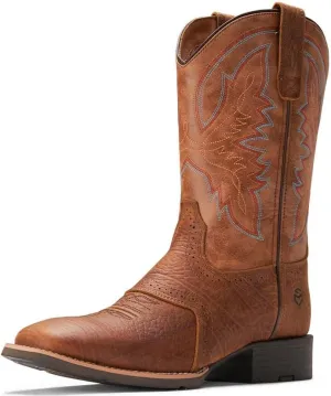 SUREWAY Western Boots For Men - Mens Square Toe Cowboy Boot,Oil/Slip Resistant,Durable Fashionable Classic Pull on 10 Inch Wellington Boots - Soft Toe Work Boots
