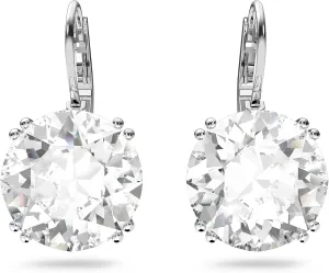Swarovski Millenia Earrings, Round cut crystal, White, Rhodium plated