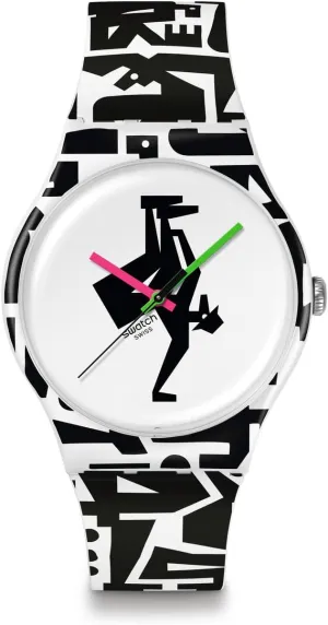 Swatch Casual Watch Unisex White Bio-sourced Quartz Freeze TIME