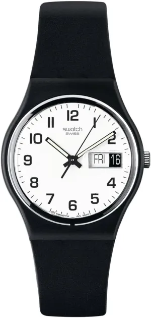 Swatch Gent Standard Once Again Quartz Watch, Black