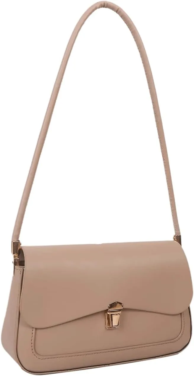 SweatyRocks Women's Retro Leather Flap Buckle Square Shoulder Bag Top Handle Small Clutch Purses