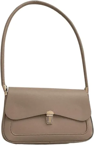 SweatyRocks Women's Retro Leather Flap Buckle Square Shoulder Bag Top Handle Small Clutch Purses