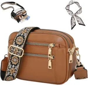 Thehappywind Crossbody Purse, Handmade Colorful Straps Crossbody Leather Bags, Thehappywind Crossbody Square Bag