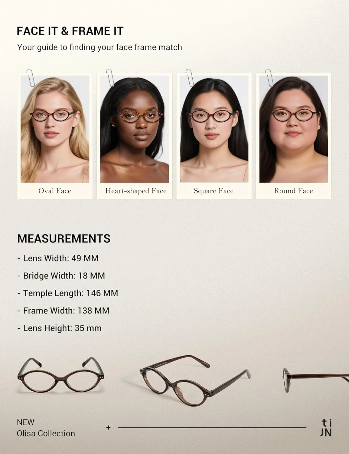 TIJN Olisa Blue Light Blocking Glasses for Women Men,Oval Glasses Frame Bluelight Glasses for Gaming/Computer/Screen