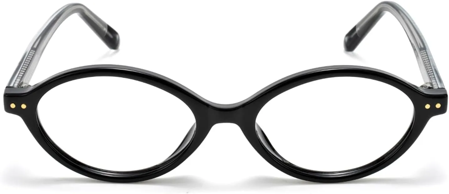 TIJN Olisa Blue Light Blocking Glasses for Women Men,Oval Glasses Frame Bluelight Glasses for Gaming/Computer/Screen