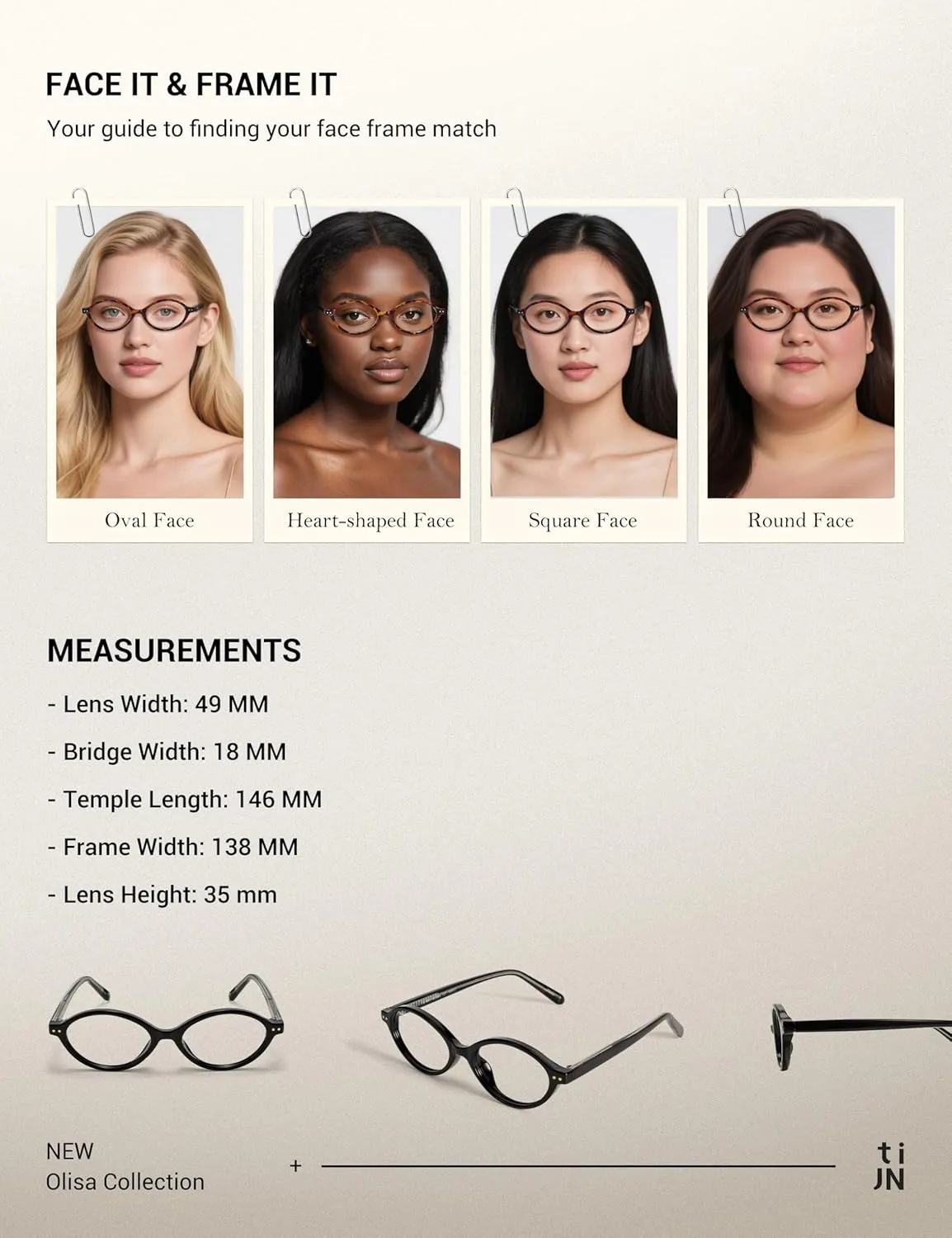 TIJN Olisa Blue Light Blocking Glasses for Women Men,Oval Glasses Frame Bluelight Glasses for Gaming/Computer/Screen