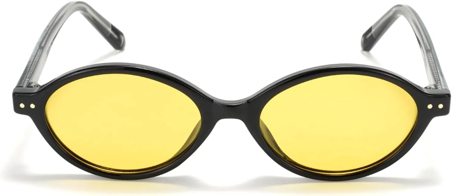 TIJN Olisa Retro Oval Sunglasses for Women Men,Polarized UV Protection Shades,Stylish Frame Sun Glasses,Trendy Sunnies