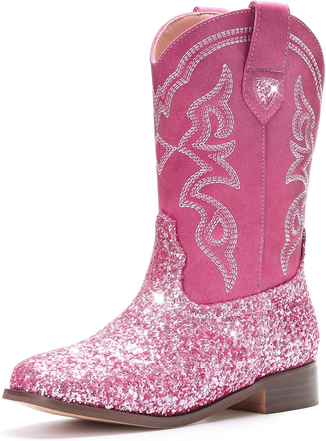Toddler Girls Cowboy Boots - Cowgirl Western Boot for Kids Mid Calf Riding Shoes Little Kid/Big Kid
