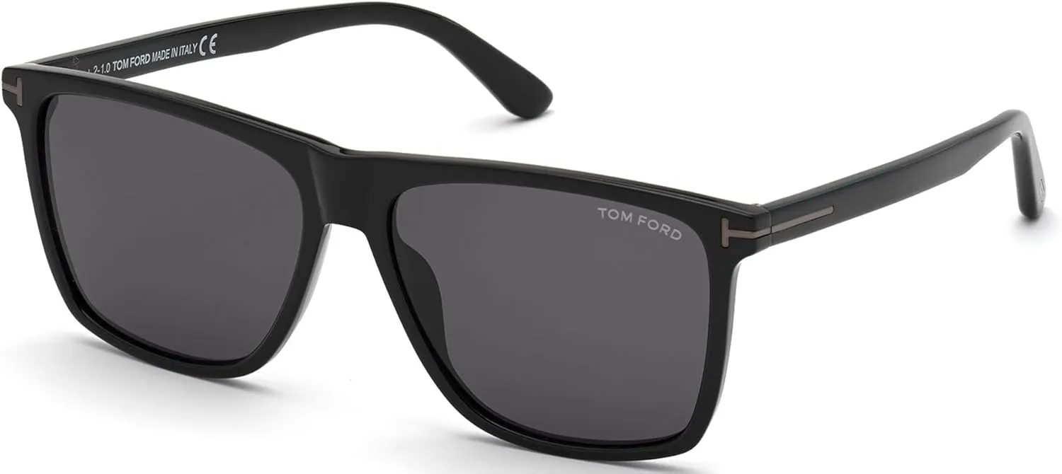 Tom Ford Sunglasses FT 0832 -N Fletcher 01A Shiny Black/Smoke Lenses
