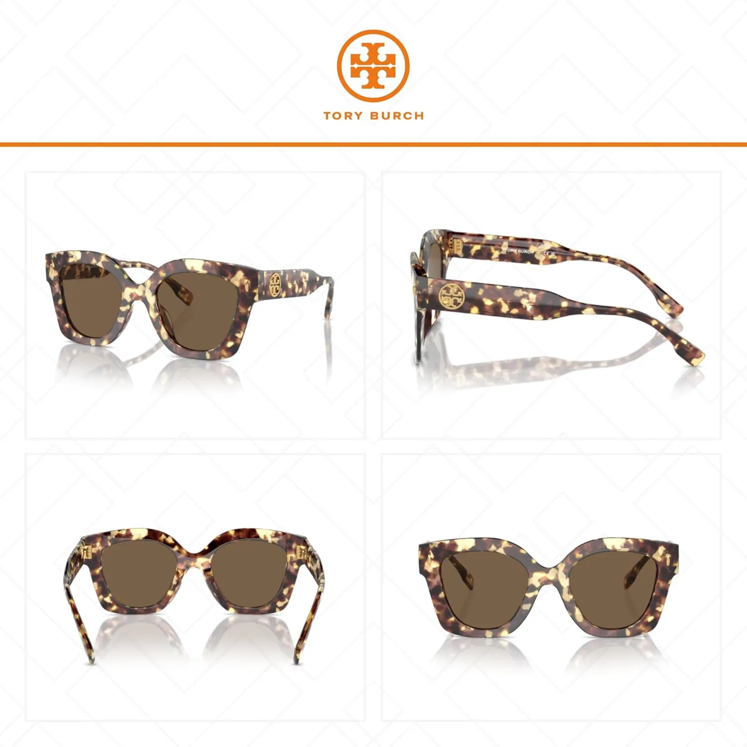 Tory Burch TY7201U Square Sunglasses for Women   BUNDLE With Deisgner iWear Complimentary Eyewear Kit