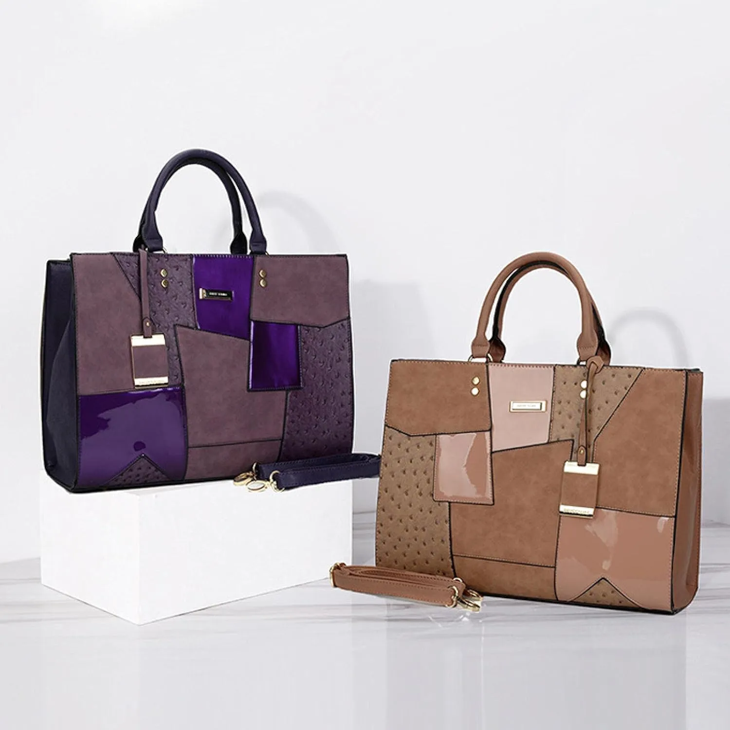 Tote Shoulder Large Capacity Women's Stitching Handbag