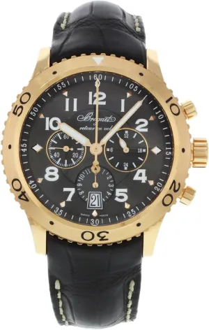 Transatlantique Type XXI Flyback Chronograph Mens Rose Gold Watch