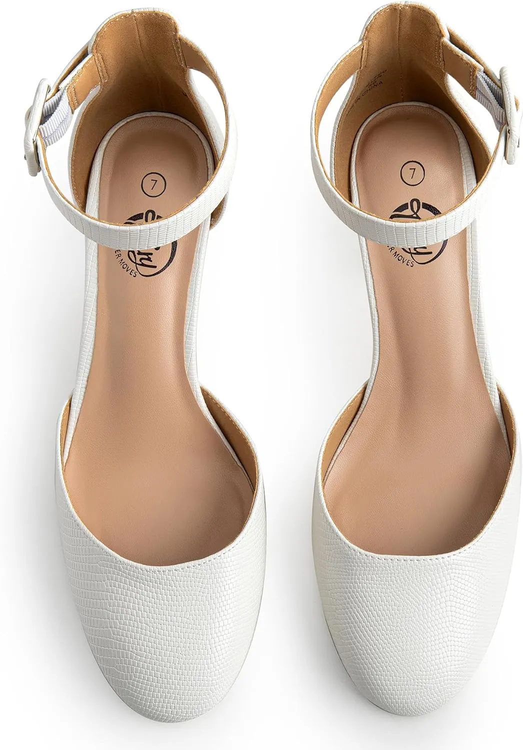 Trary Heels for Women, Low Heel Closed Round Toe Chunky Block Nude Heels Adjustable Ankle Strap Comfy Pumps Shoes Black Heels for Women Versatility Heels Wedding Daily Dressy 2.75" Heels