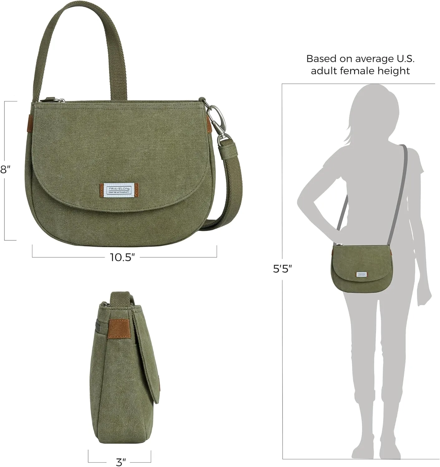 Travelon Anti-Theft Heritage Saddle Crossbody