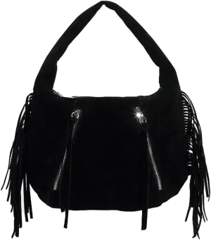 Trendy Y2k Shoulder Bags for Women Small Underarm Purse Zipper Wrist Tote Bags Soft Handbags with Tassel