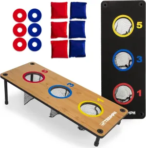 Triumph Sports 2-in-1 Bag Toss/ Washer Toss Combo - Includes 2 Game Platforms, 6 Toss Bags, 6 Washers, Medium