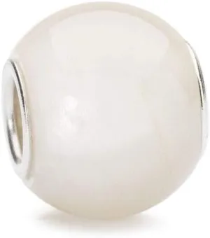 TROLLBEADS Round White Moonstone Bead