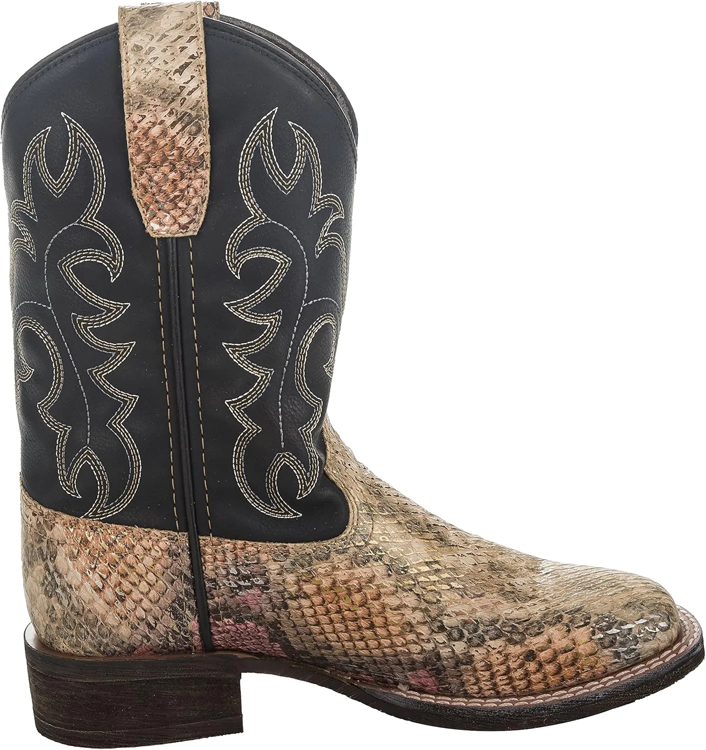 TuffRider Children's Black Snake in My Boot Western Leather Boots