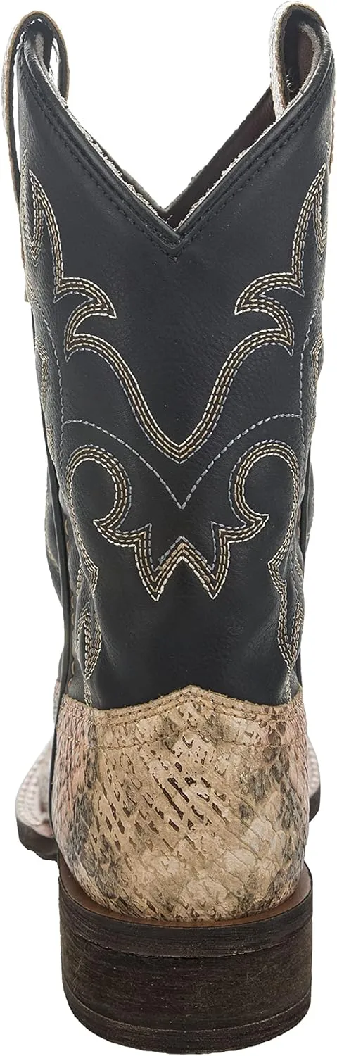 TuffRider Children's Black Snake in My Boot Western Leather Boots
