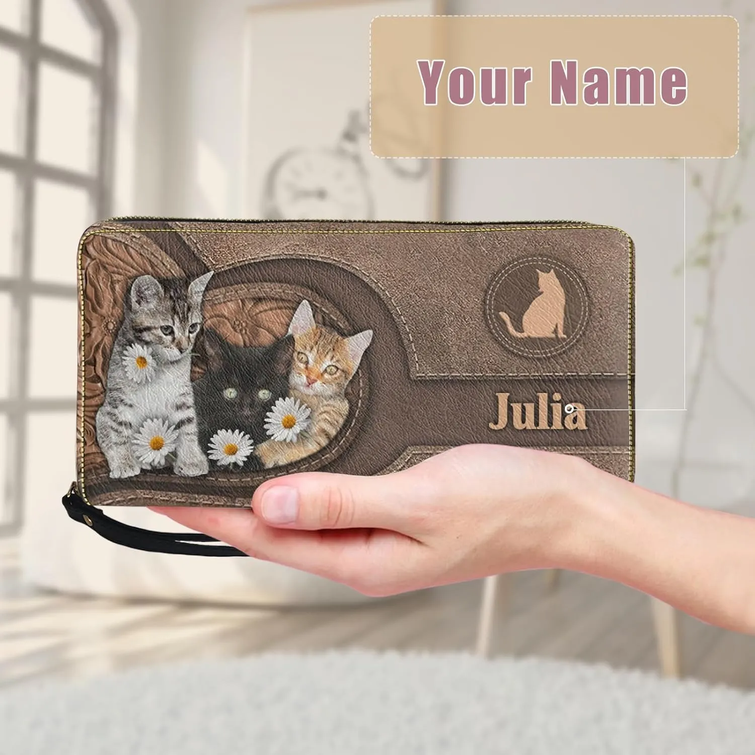 Tuoxiukan Personalized Handbags and Wallet Set for Women Clutch Purse Custom Name Tote Bag Customized Gifts for Mom