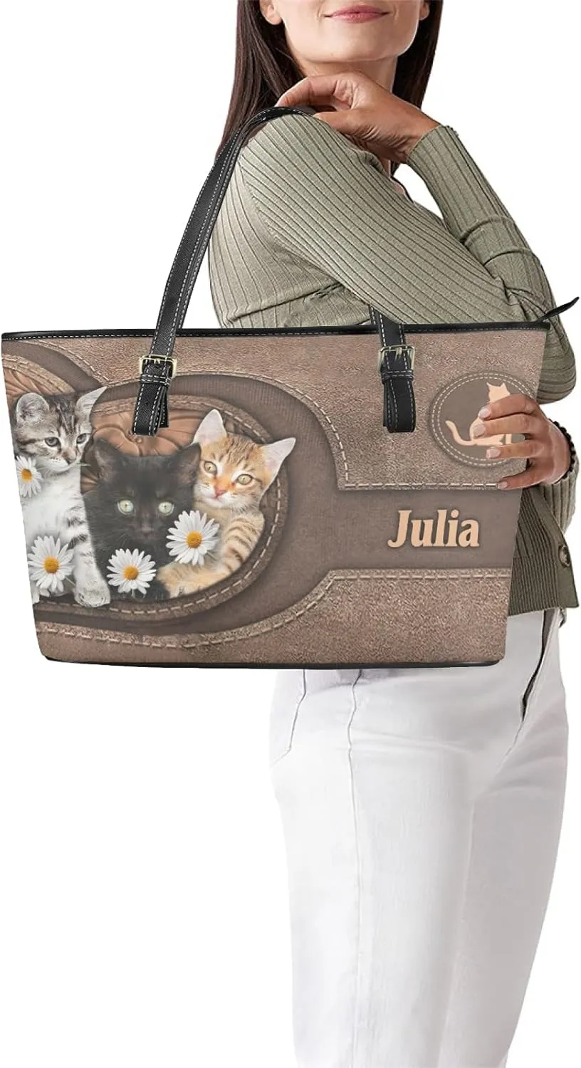 Tuoxiukan Personalized Handbags and Wallet Set for Women Clutch Purse Custom Name Tote Bag Customized Gifts for Mom