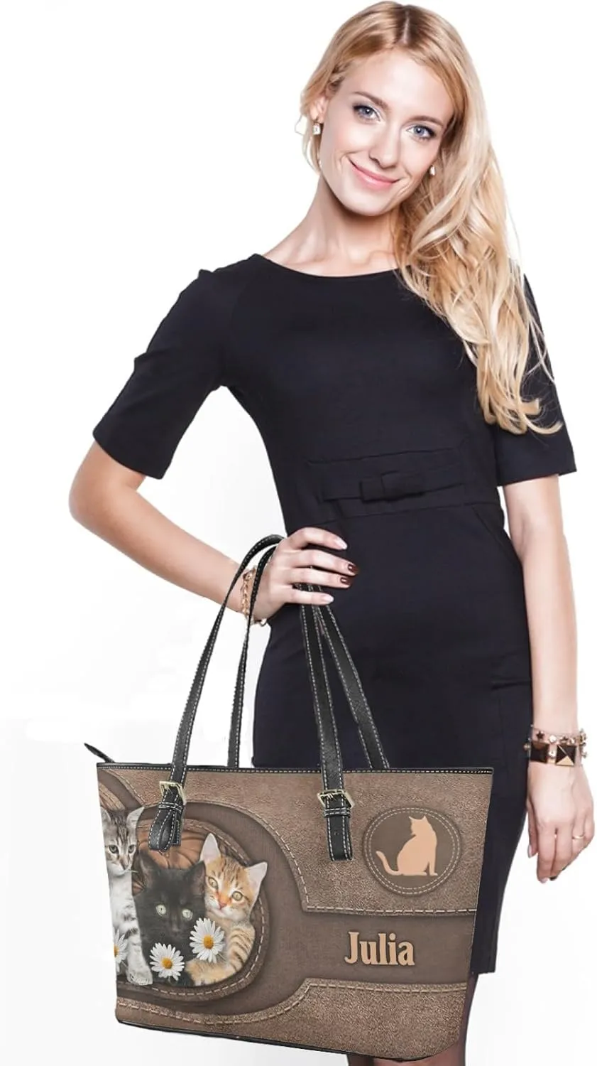Tuoxiukan Personalized Handbags and Wallet Set for Women Clutch Purse Custom Name Tote Bag Customized Gifts for Mom