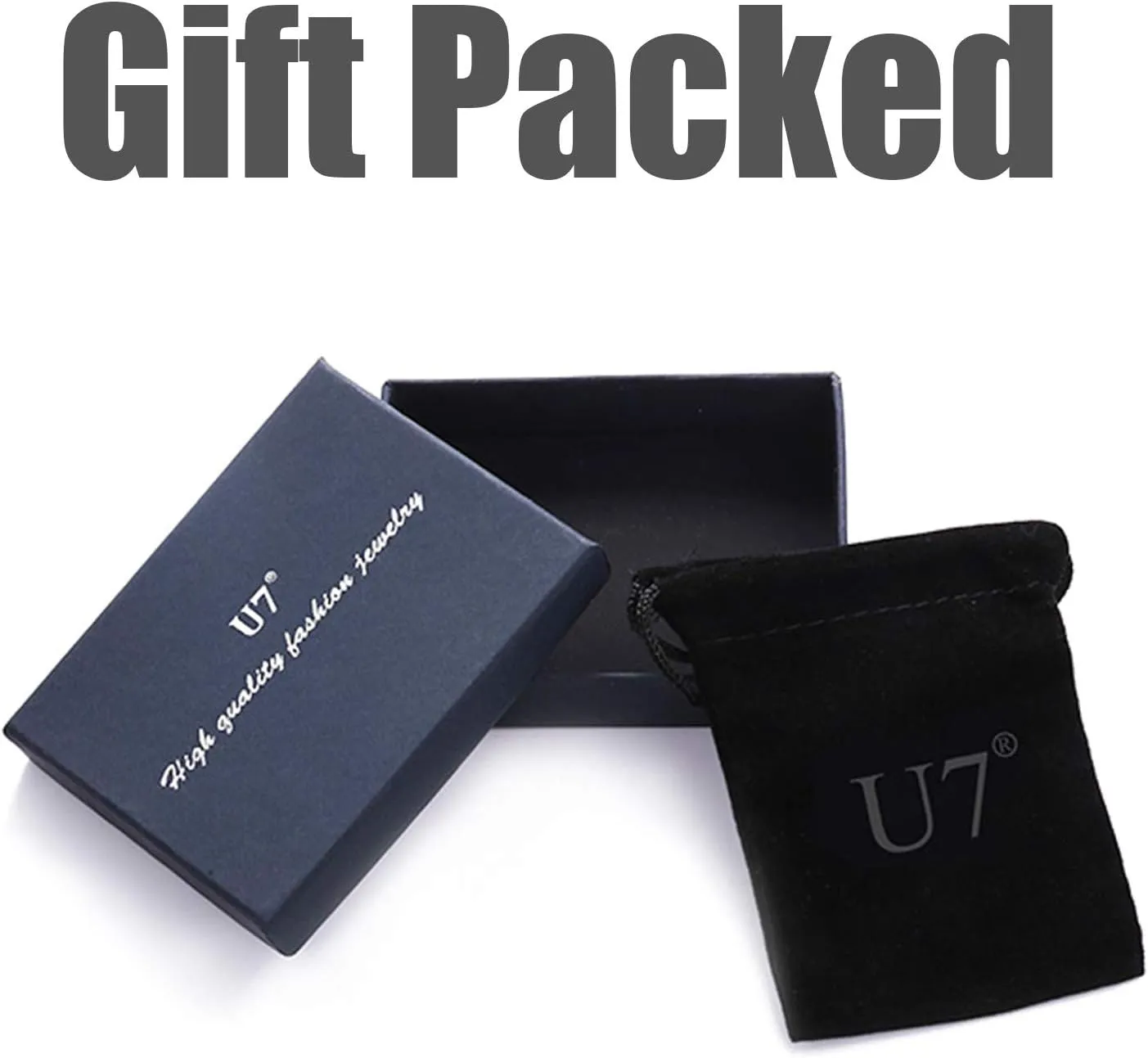 U7 Women Locket Necklace Platinum 18K Gold Photo Lockets that Hold Picture,Chain 20 Inch Personalized Gift Custom Love Heart Image Necklaces