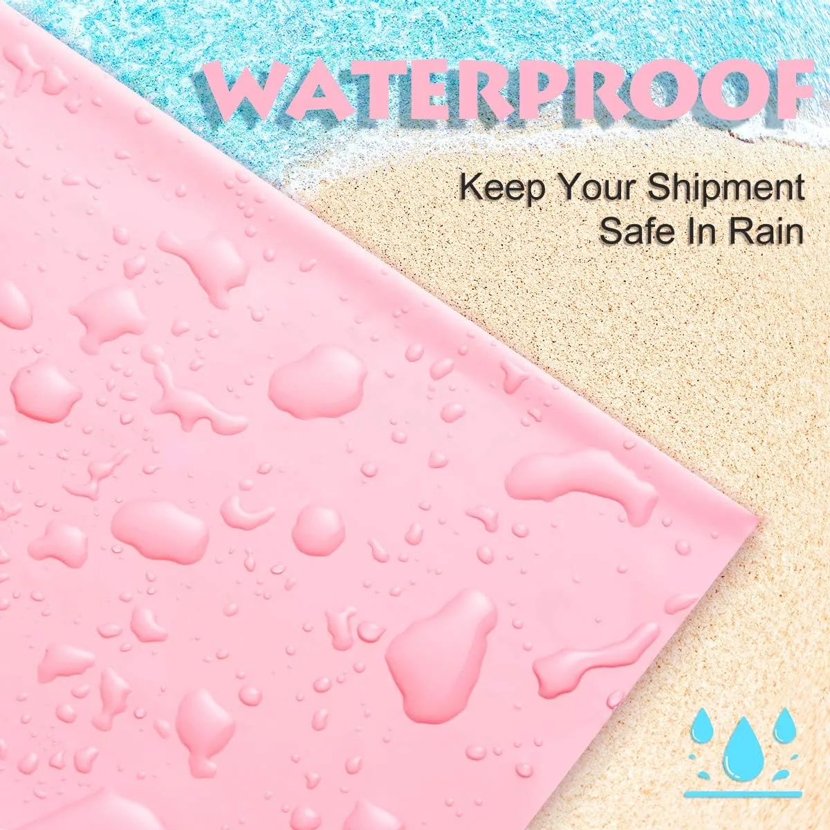 UCGOU Poly Mailers 12x15.5 Inch Light Pink 100 Pack Medium Shipping Bags #5 Strong Thick Mailing Envelopes Self Sealing Adhesive Waterproof and Tear Proof Boutique Packaging Postal for Clothing