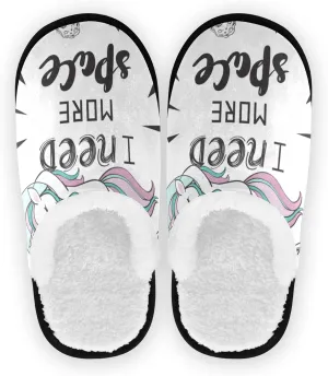 Unisex Slippers Fuzzy Feet Plush Cotton Slippers Anti-Slip Warm House Shoes M/L