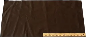 Upholstery Leather Piece Cowhide Dark Brown Light Weight 2 SF 12 x 24 inches
