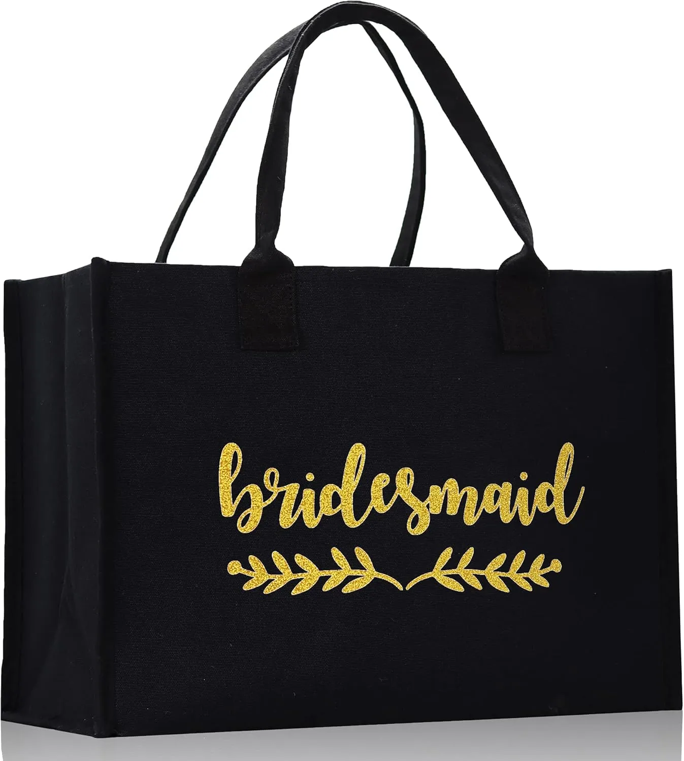 VANESSA ROSELLA Premium Quality Wedding Bridal Shower Bride 100% Cotton Chic Tote Bag with 3 Color Option
