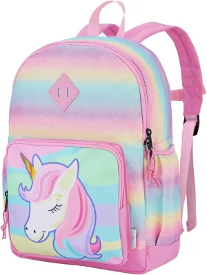 VASCHY Unicorn Backpack for Little Girls, Cute Rainbow Glitter Lightweight Water Resistant Preschool Backpack for Kids,Toddlers Kindergarten School Bag