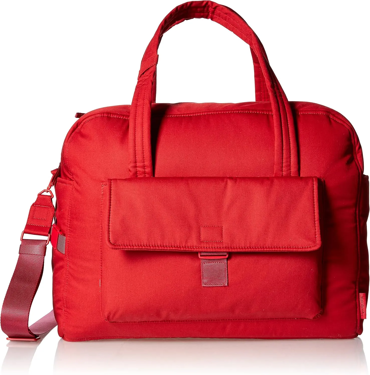 Vera Bradley Women's Cotton Utility Travel Bag, Cardinal Red - Recycled Cotton, One Size