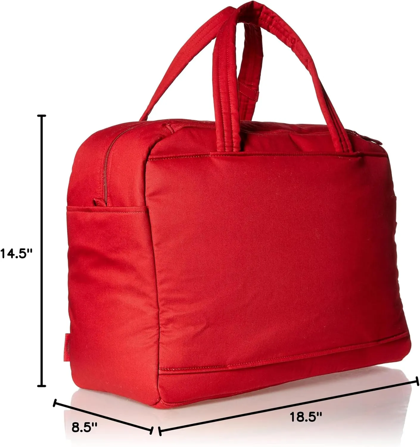 Vera Bradley Women's Cotton Utility Travel Bag, Cardinal Red - Recycled Cotton, One Size