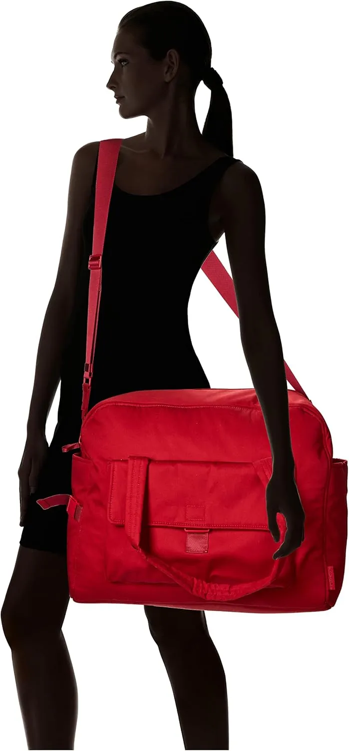 Vera Bradley Women's Cotton Utility Travel Bag, Cardinal Red - Recycled Cotton, One Size