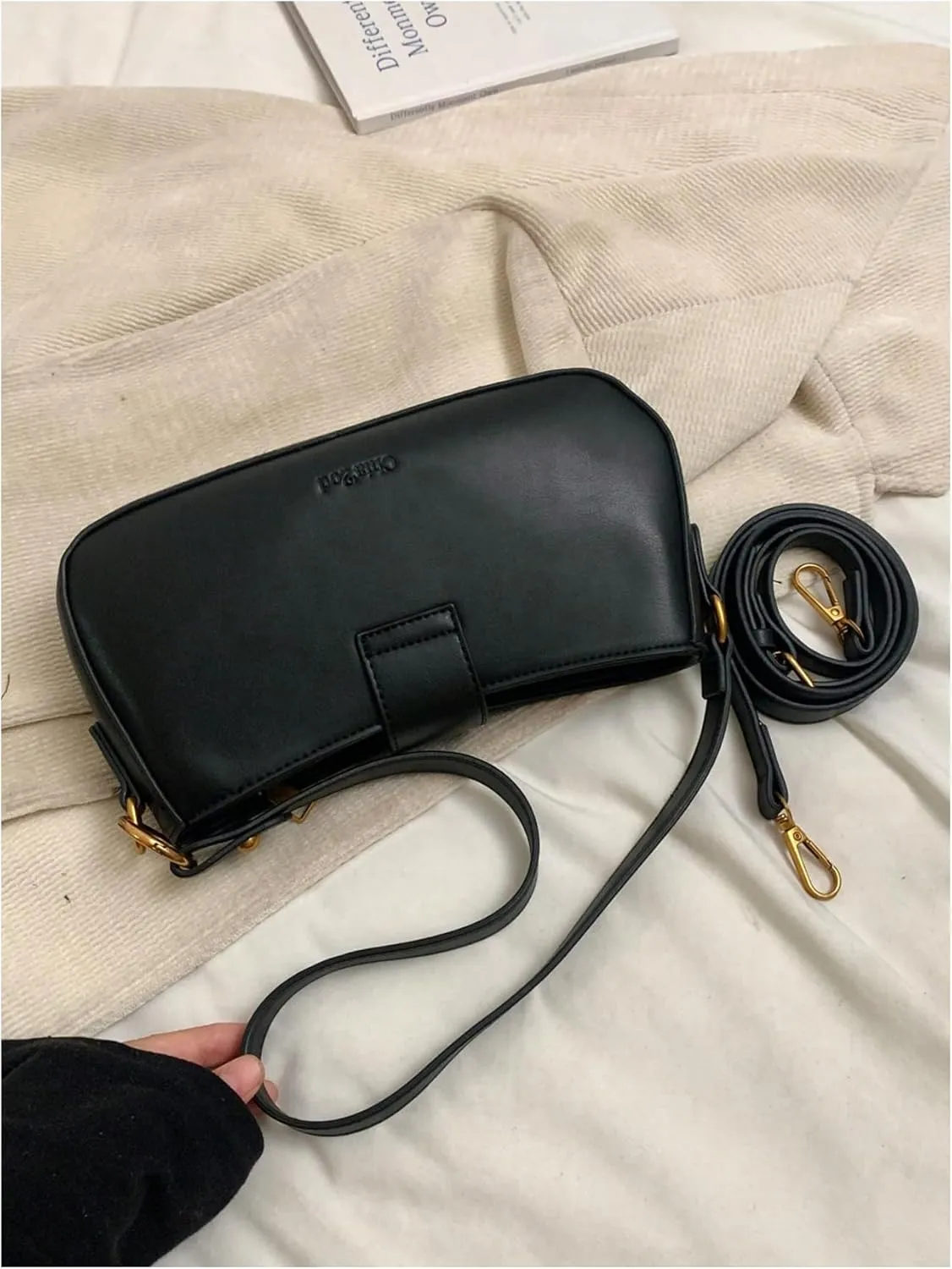 Verdusa Women's Vintage Commute PU Leather Bag Zipper Top Shoulder Bag