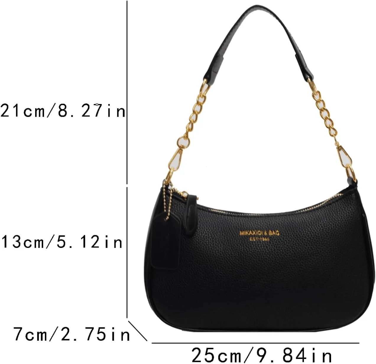 Verdusa Women's Vintage Commute PU Leather Zipper Top Shoulder Bag
