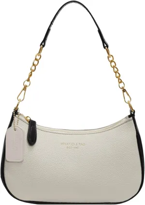 Verdusa Women's Vintage Commute PU Leather Zipper Top Shoulder Bag