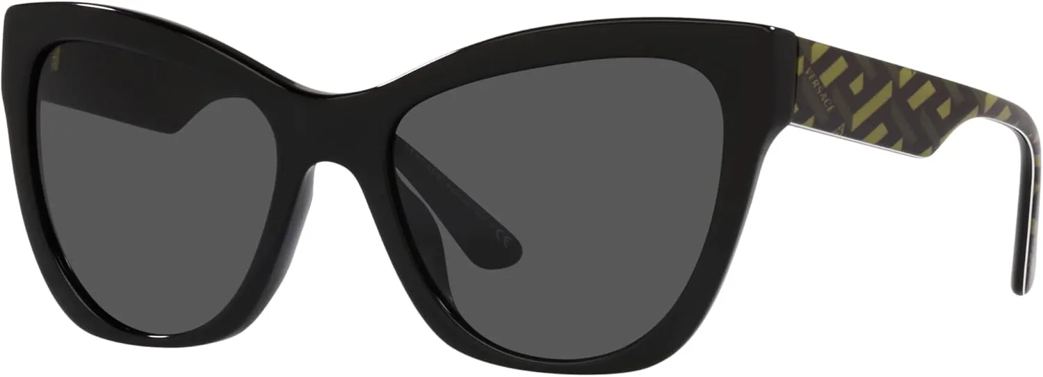 Versace Woman Sunglasses Havana Frame, Dark Brown Lenses, 56MM