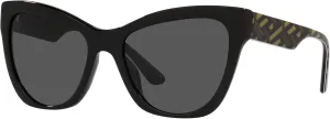 Versace Woman Sunglasses Havana Frame, Dark Brown Lenses, 56MM