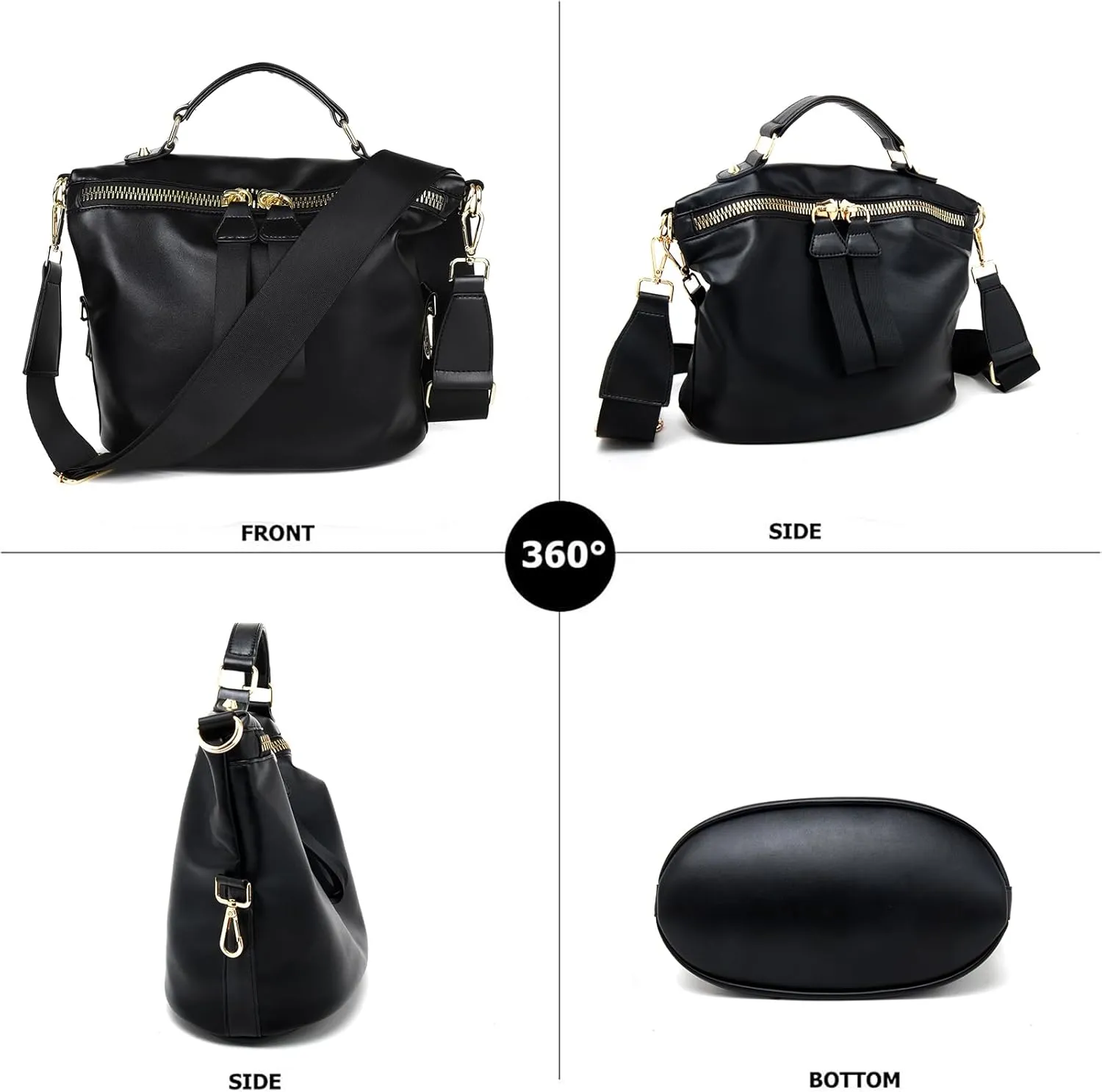 VGOAL Crossbody Bags for Women, Large-Capacity Women Handbag Casual Lightweight Travel Shopping Waterproof Shoulder Bag
