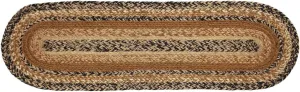VHC Brands Primitive Flooring Prim Grove Jute Latex Backing Oval, Stair Tread, Plain