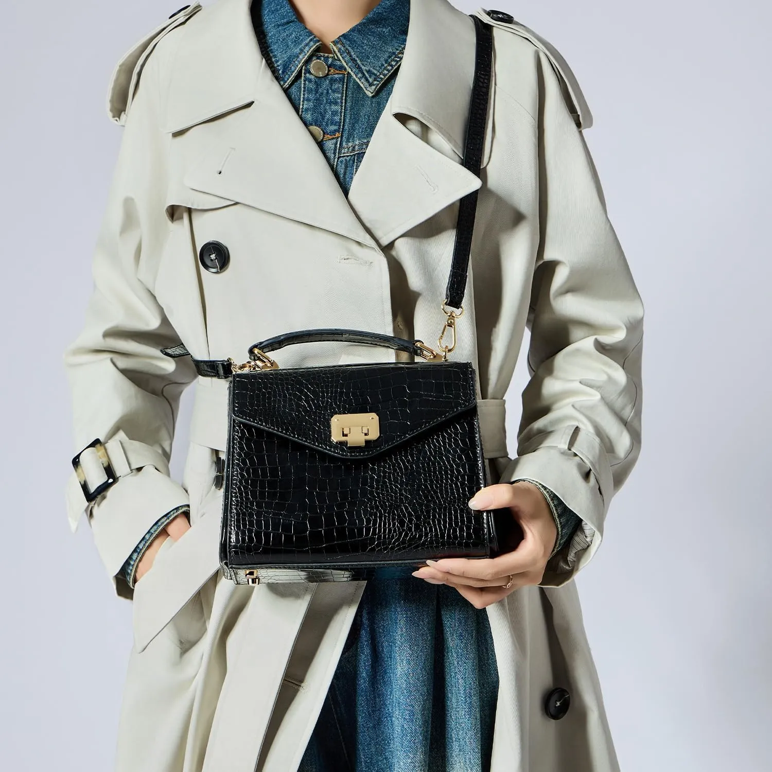 VICTORIA HYDE Women's Top Handle Handbag, Satchel Purses, Square Crossbody Bags