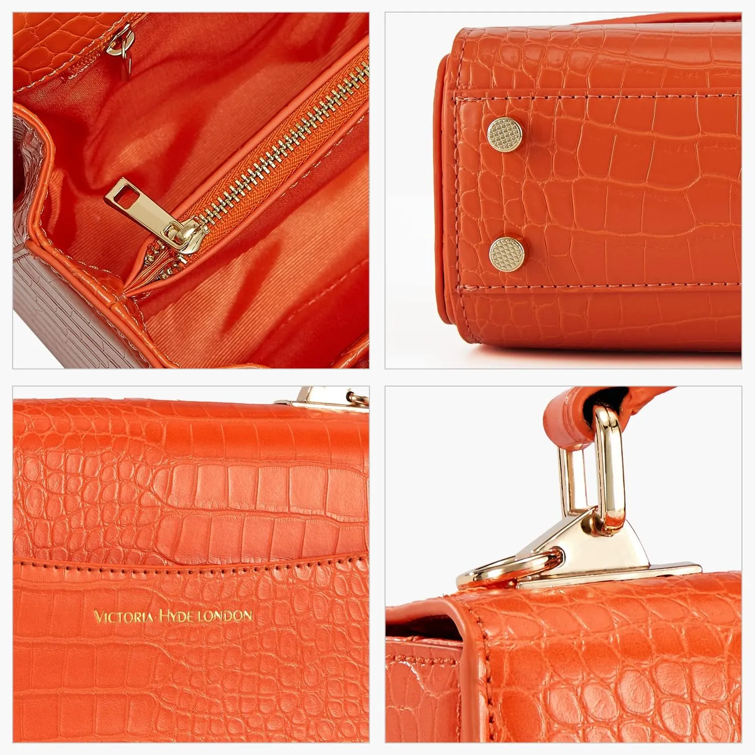 VICTORIA HYDE Women's Top Handle Handbag, Satchel Purses, Square Crossbody Bags