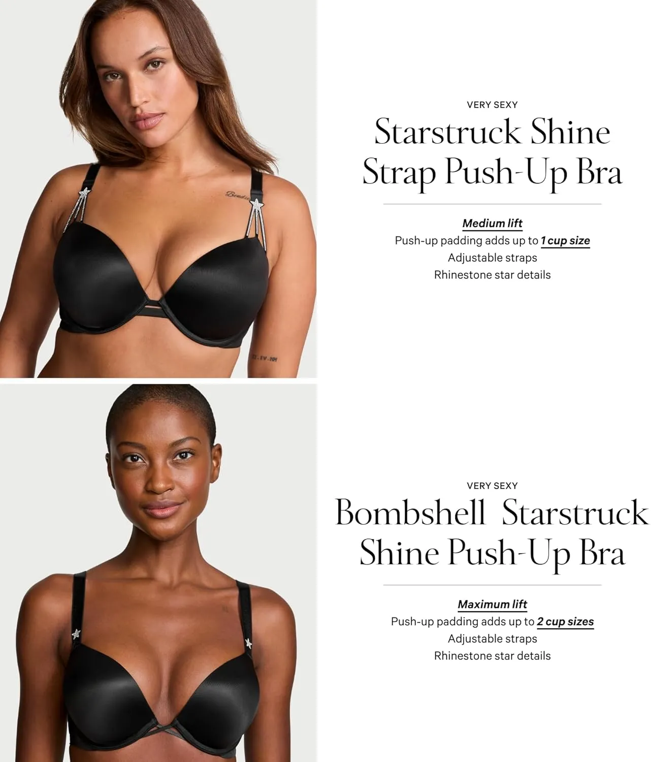 Victoria's Secret Shine Strap Push Up Bra, Bras for Women (32A-38DDD)