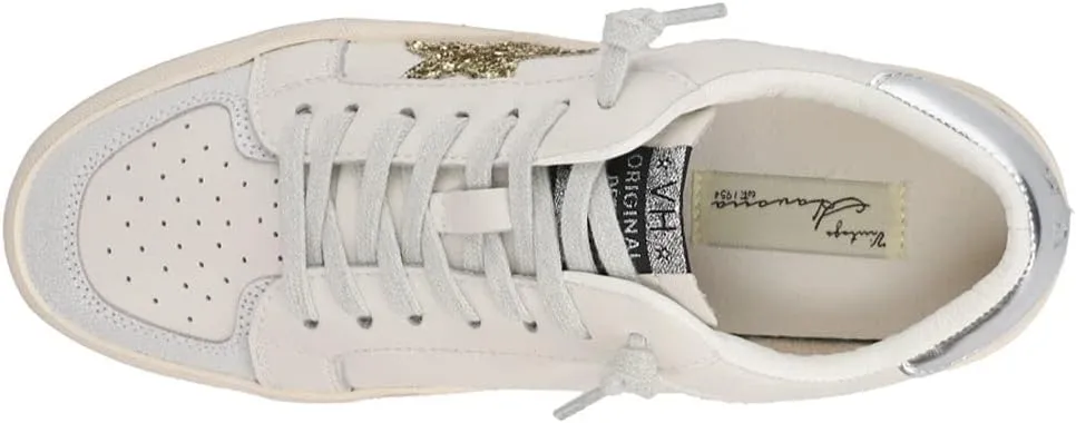 VINTAGE HAVANA Magneev - Sneakers for Women - Leather Upper - Cushioned Insole - Round Toe Silhouette White Multi