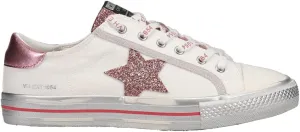 VINTAGE HAVANA Womens Alive Glitter Lace Up Sneakers Shoes Casual - White - Size 9 B