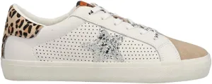 Vintage Havana Womens Phoebe Leopard Perforated Slip On Sneakers Shoes Casual - Off White