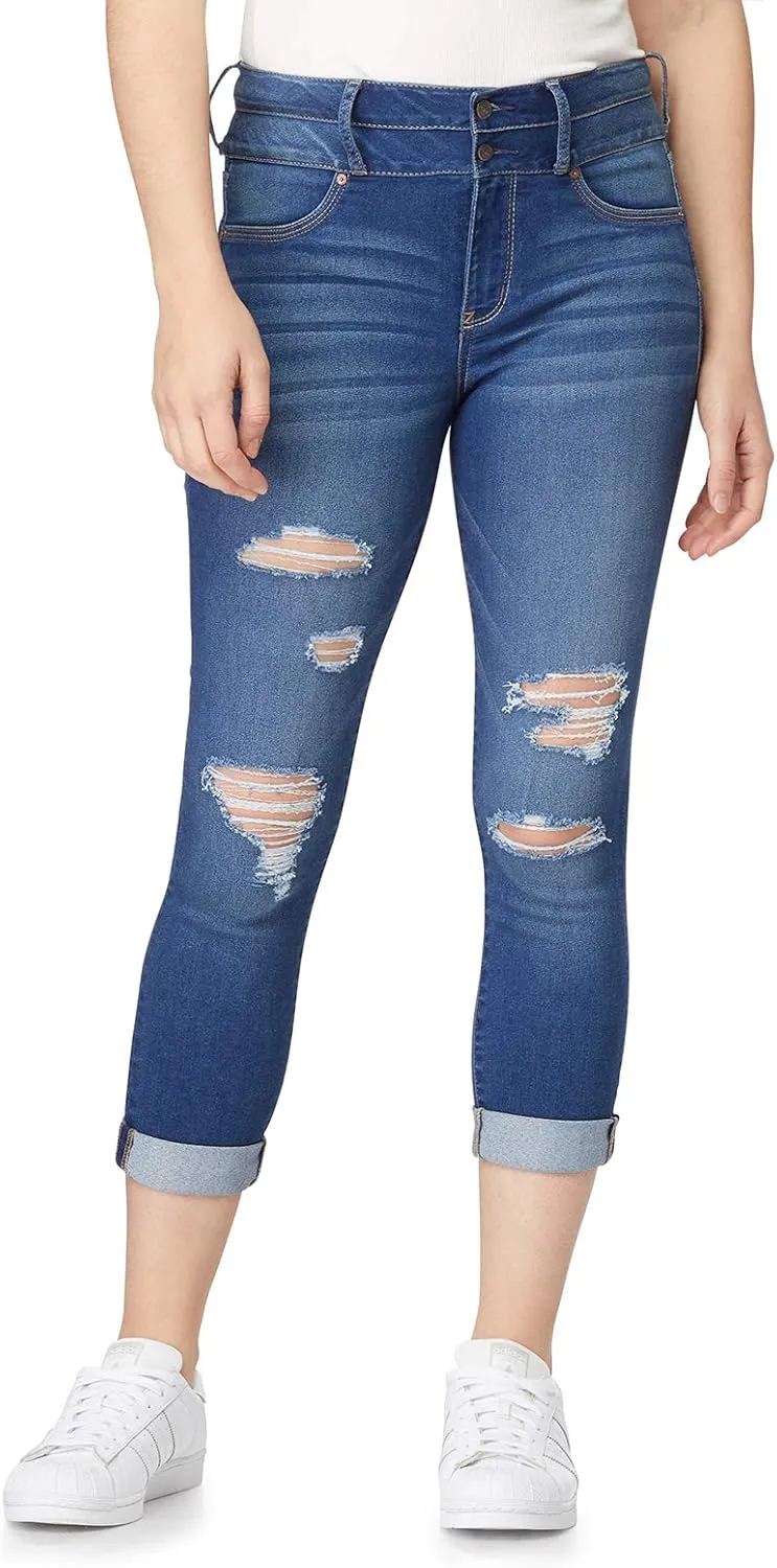 WallFlower Women's Sassy Crop High-Rise Insta Soft Juniors (Standard and Plus)