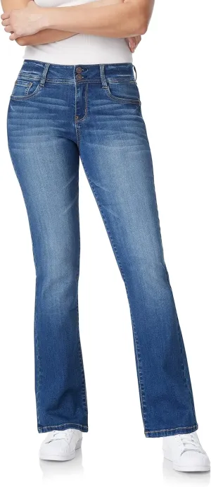 WallFlower Women's Ultra Slim Bootcut Mid-Rise Insta Soft Juniors Jeans